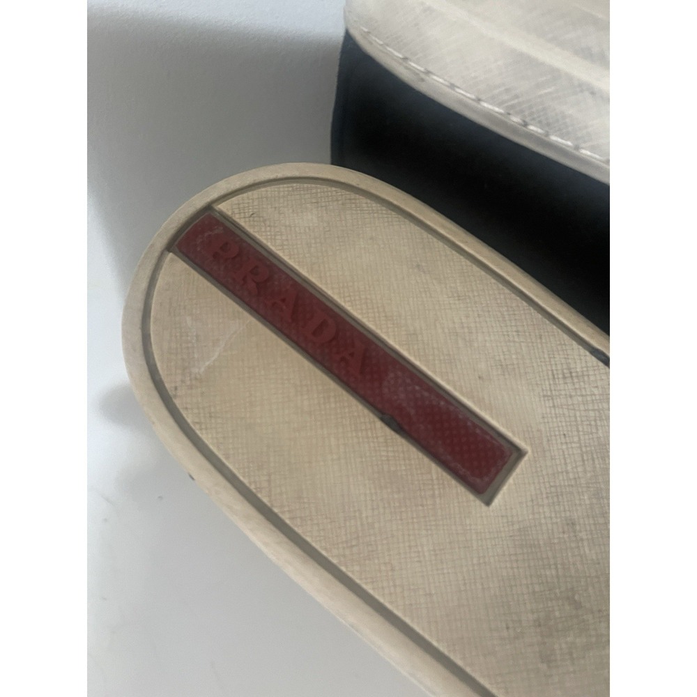 Prada Black Suede Low Top Slip-On Flat Sneakers/Shoes Women's Size 40 US 10 - Picture 8 of 10